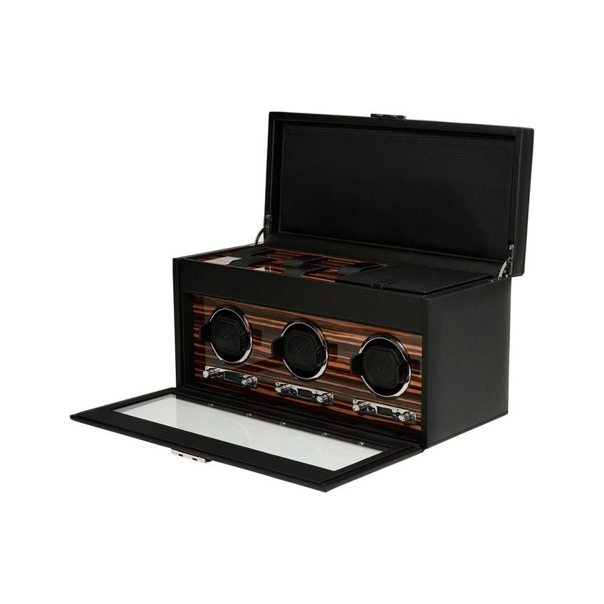 WOLF - Roadster Triple Watch Winder With Storage