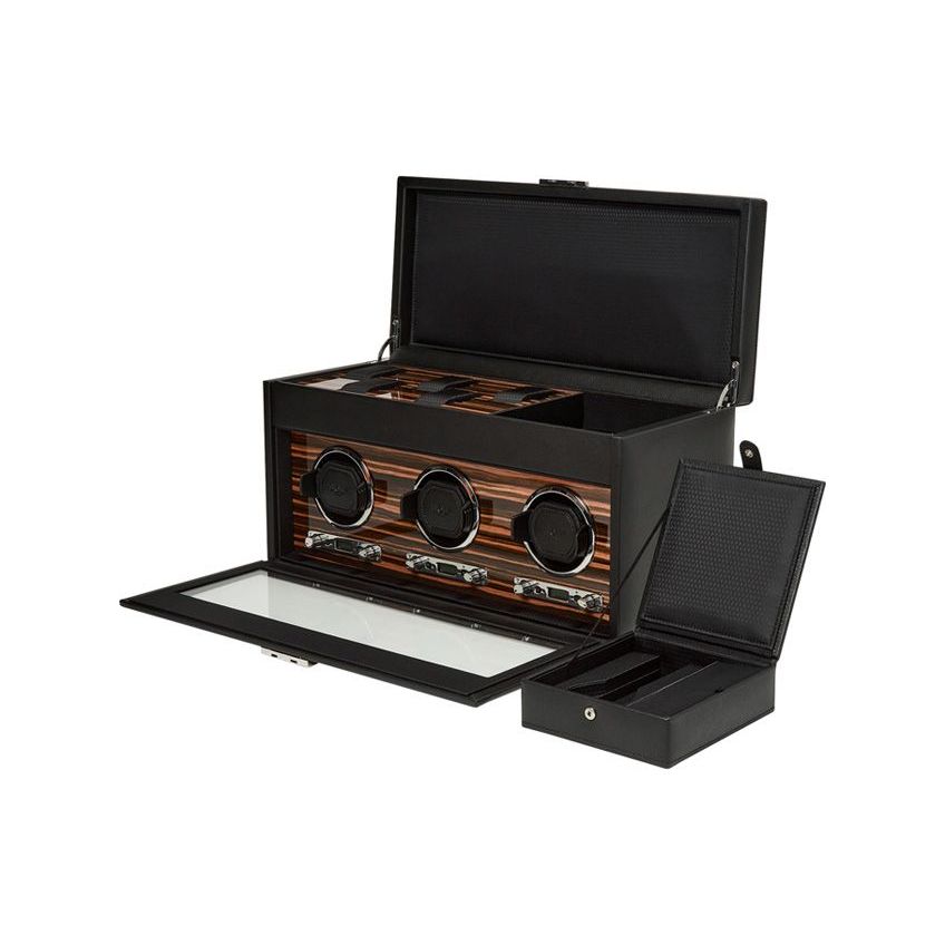 WOLF - Roadster Triple Watch Winder With Storage