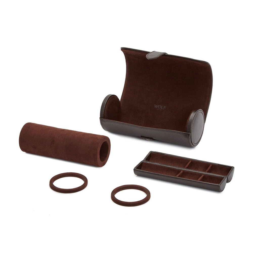 WOLF 1834 - Blake Watch Roll with Capsule - Brown