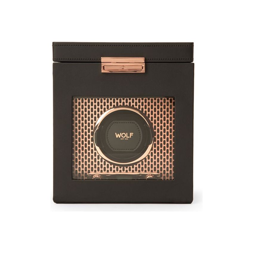 WOLF - Axis Single Watch Winder With Storage, Copper