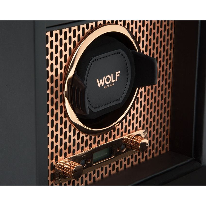 WOLF - Axis Single Watch Winder With Storage, Copper