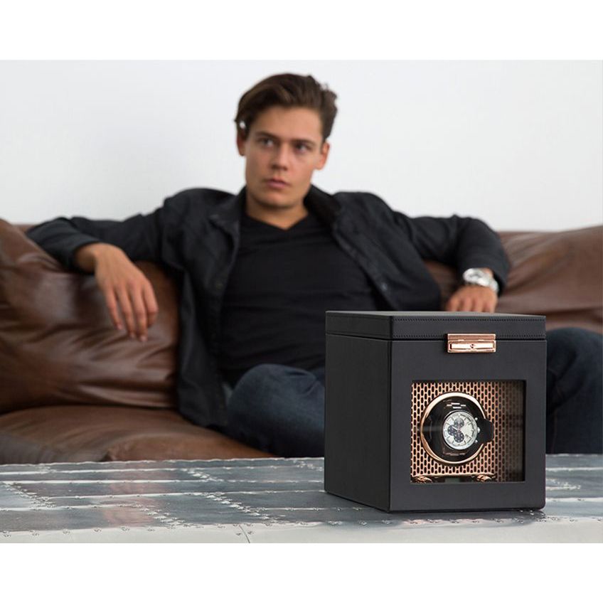 WOLF - Axis Single Watch Winder With Storage, Copper