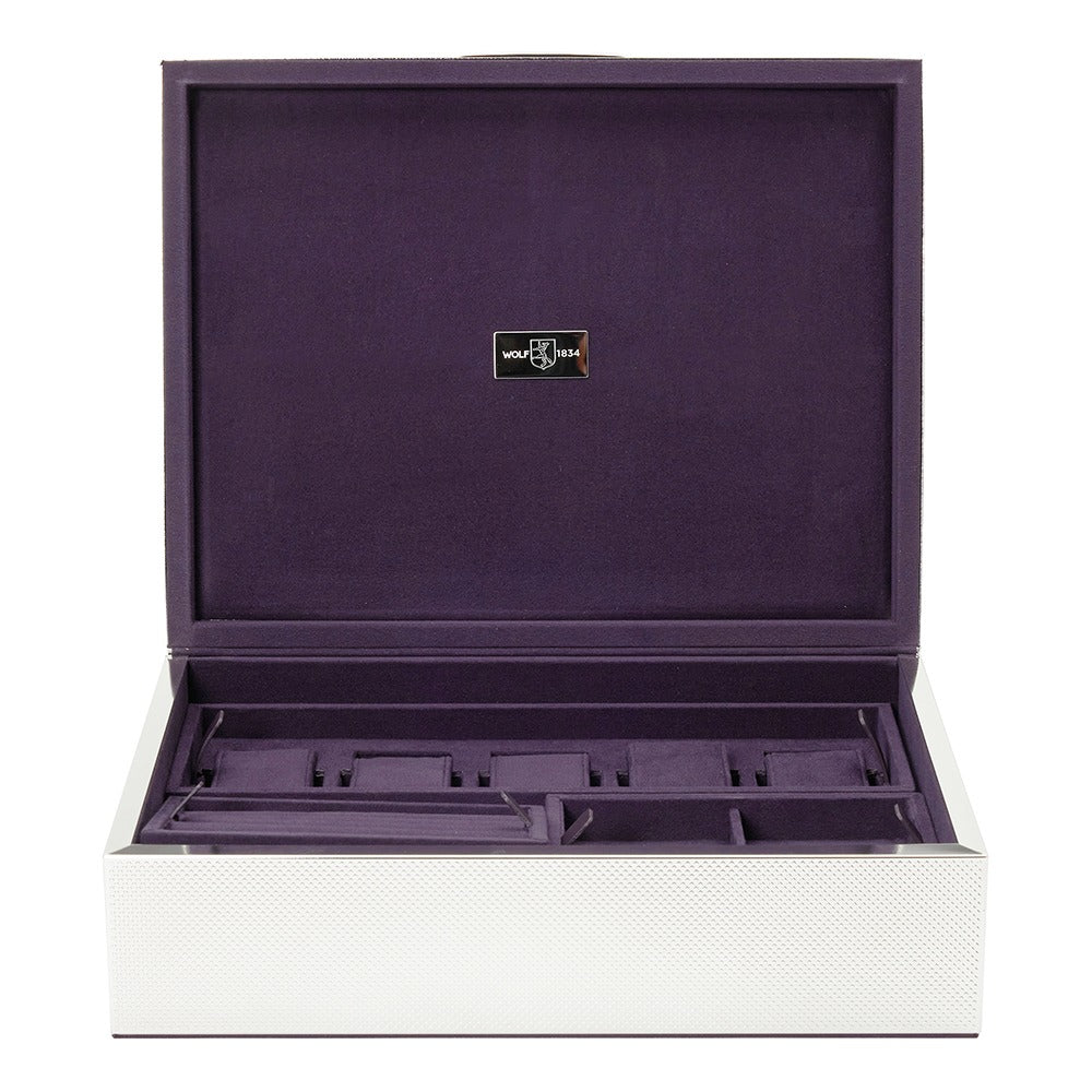 WOLF 1834 - Silver Large Watch Jewelry and Legacy Box - Silver
