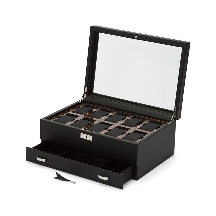 WOLF - Roadster 10 Piece Watch Box With Drawer