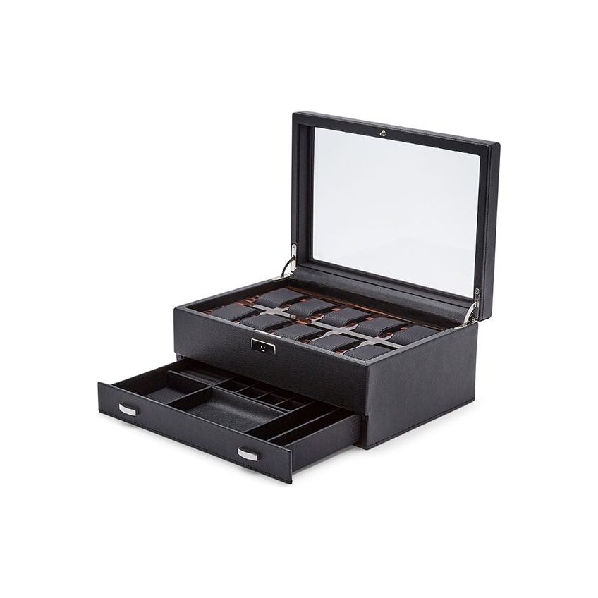 WOLF - Roadster 10 Piece Watch Box With Drawer