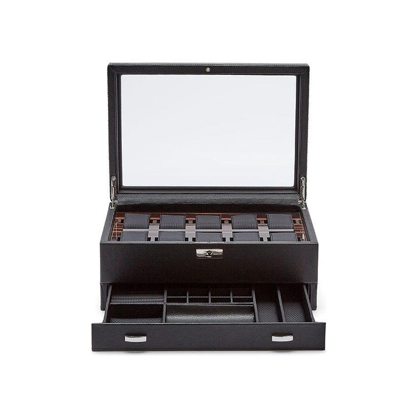 WOLF - Roadster 10 Piece Watch Box With Drawer