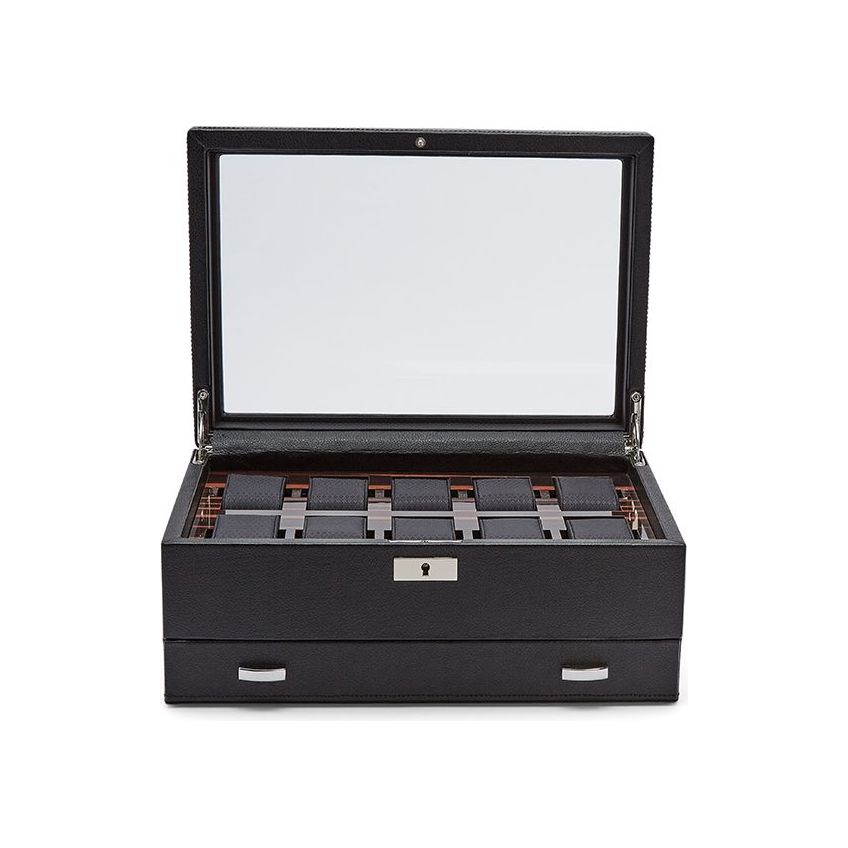 WOLF - Roadster 10 Piece Watch Box With Drawer