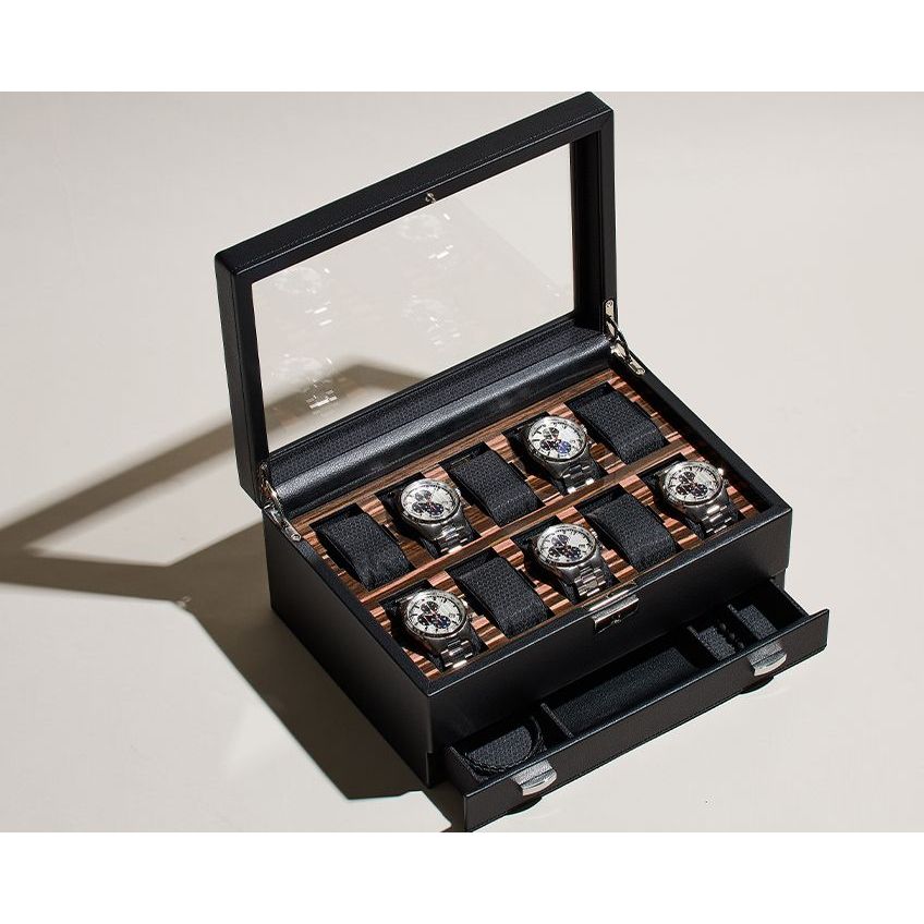 WOLF - Roadster 10 Piece Watch Box With Drawer