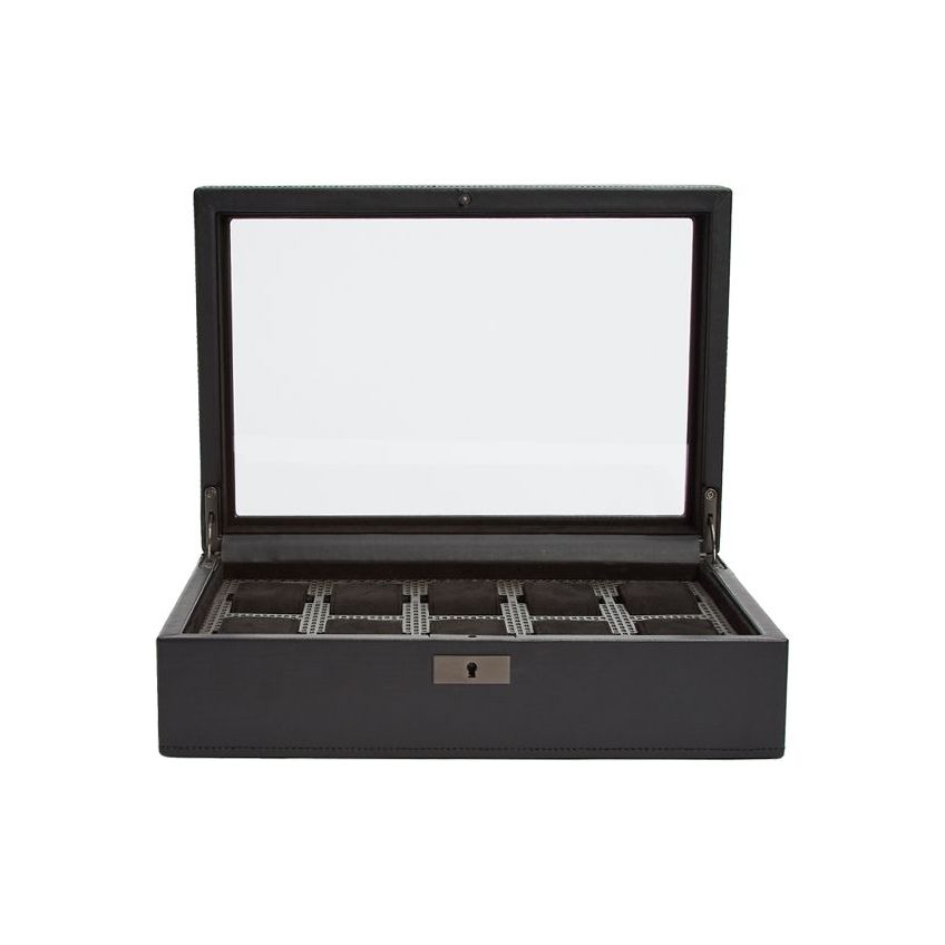 WOLF - Axis 10 Piece Watch Box, Powder Coat