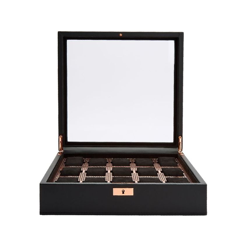 WOLF - Axis 15 Piece Watch Box, Copper