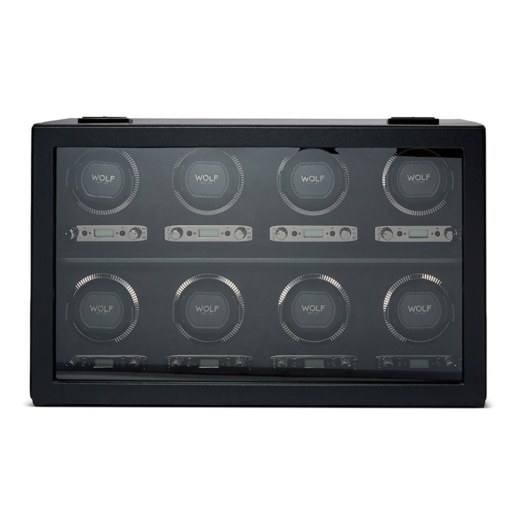 WOLF 1834 - British Racing 8 Piece Watch Winder - Black