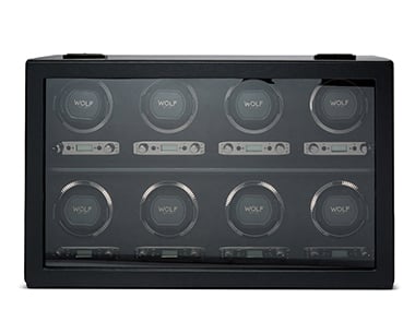 WOLF 1834 - British Racing 8 Piece Watch Winder - Black