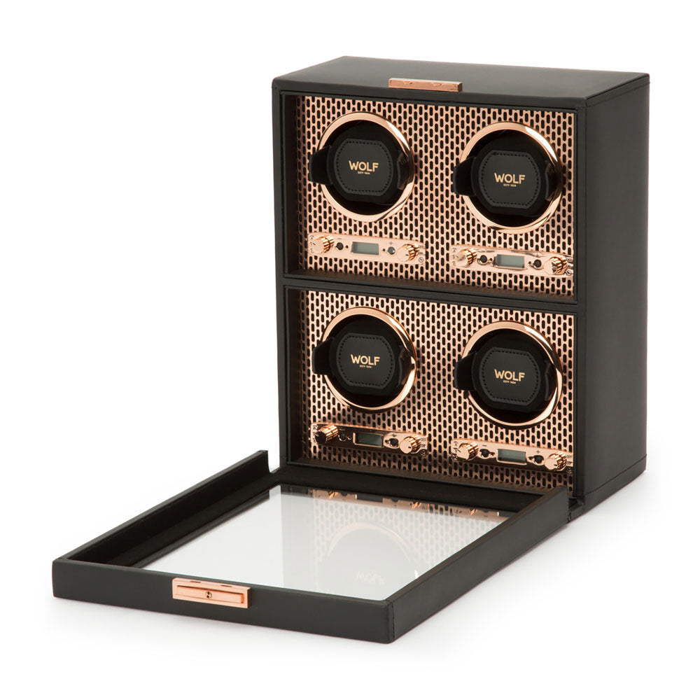WOLF 1834 Axis 4 Piece Watch Winder - Copper | Dupont Central Jewelry
