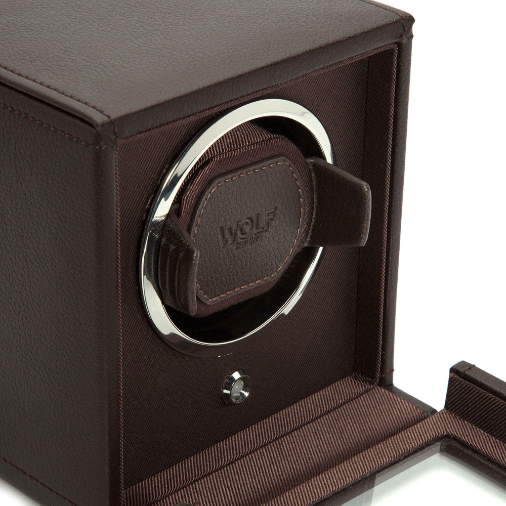 WOLF 1834 - Cub Single Watch Winder with Cover - Brown
