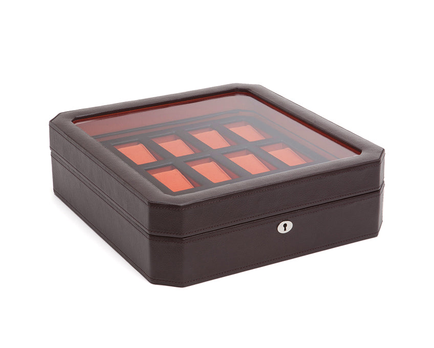 WOLF 1834 - Windsor 15 Piece Watch Box - Brown/Orange