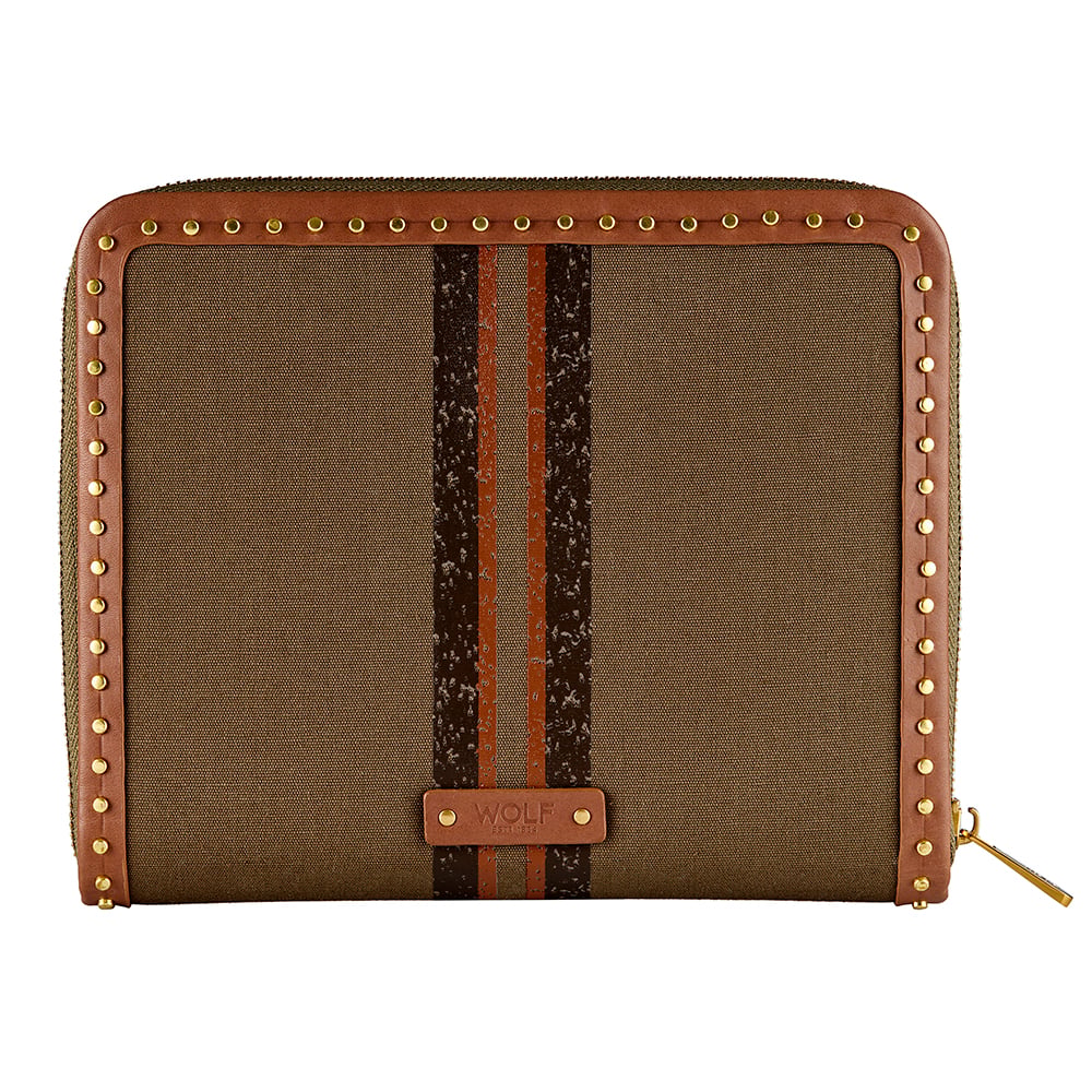WOLF 1834 - Ida Travel Zip Jewelry Portfolio - Khaki