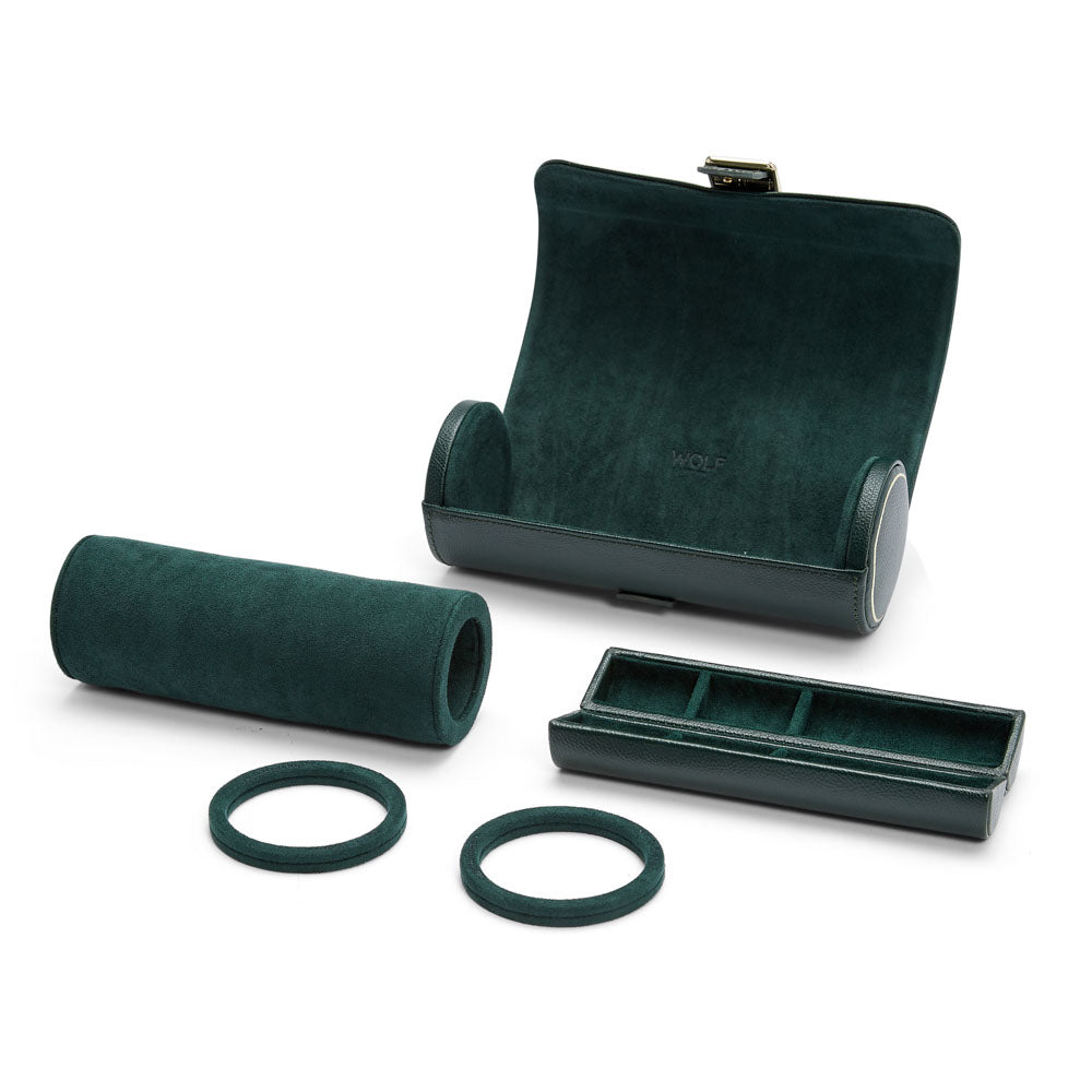 WOLF 1834 - British Racing Triple Watch Roll - Green
