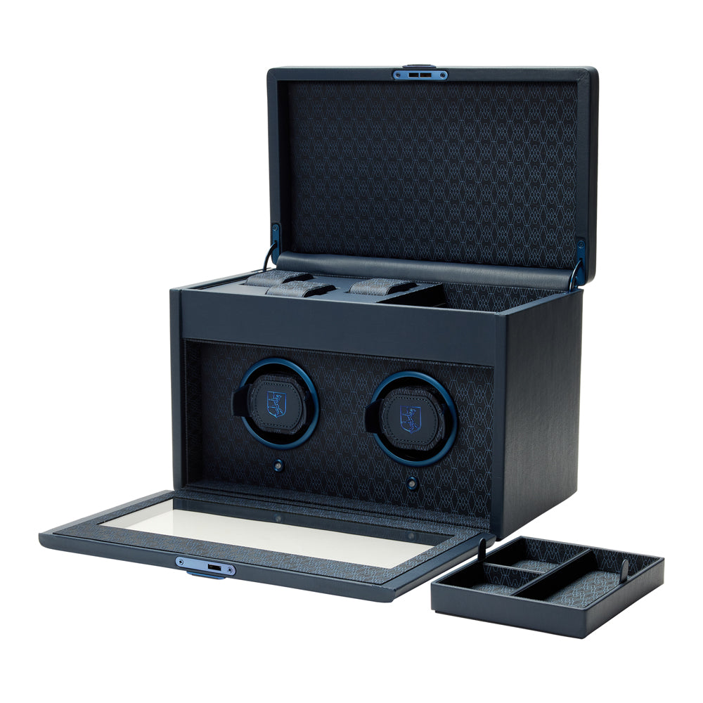 WOLF 1834 - Earth Double Watch Winder -  Midnight Blue