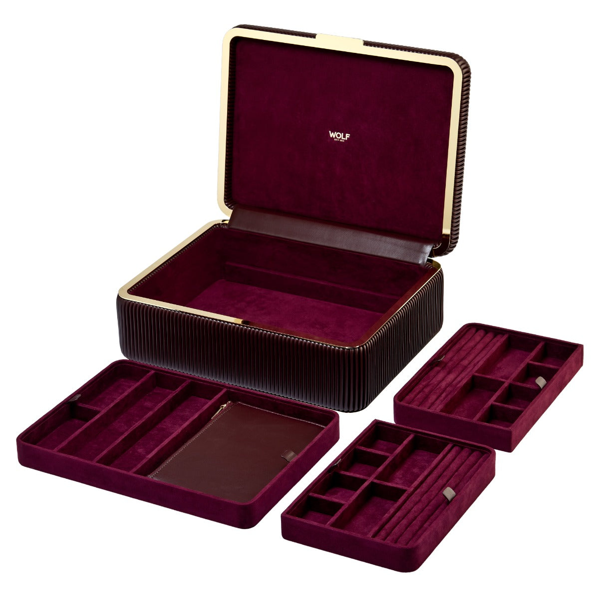 WOLF 1834 - Bella Large Jewelry Box - Bordeaux