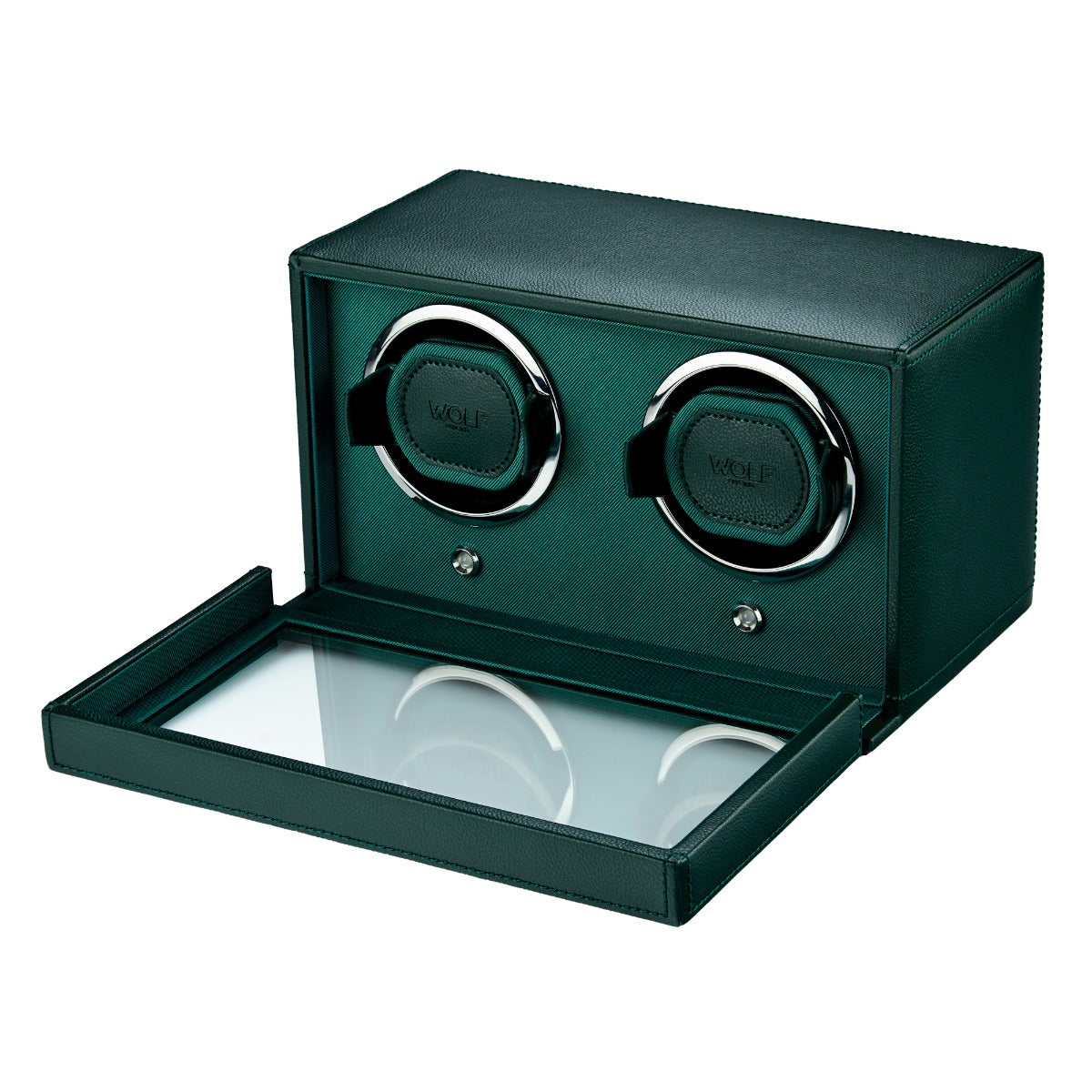 WOLF 1834 - Cub Double Watch Winder with Cover - Green