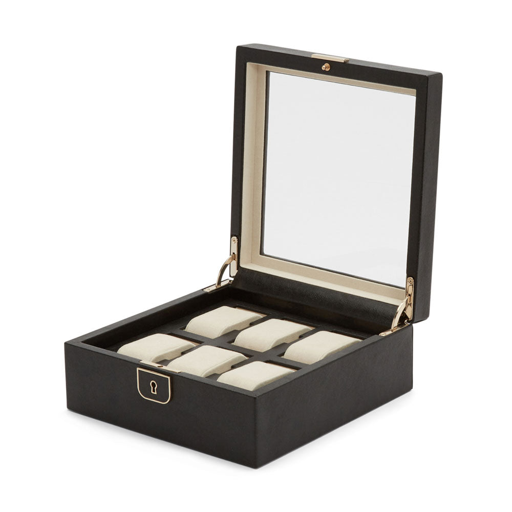 WOLF 1834 - Palermo 6 Piece Watch Box - Black Anthracite