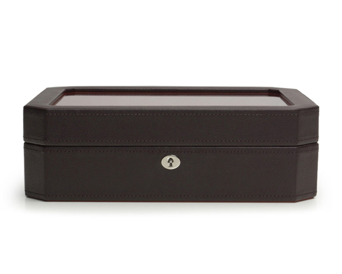 WOLF 1834 - Windsor 10 Piece Watch Box - Brown/Orange