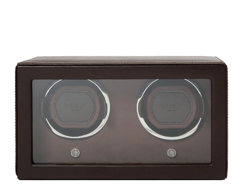 WOLF 1834 - Cub Double Watch Winder with Cover - Brown
