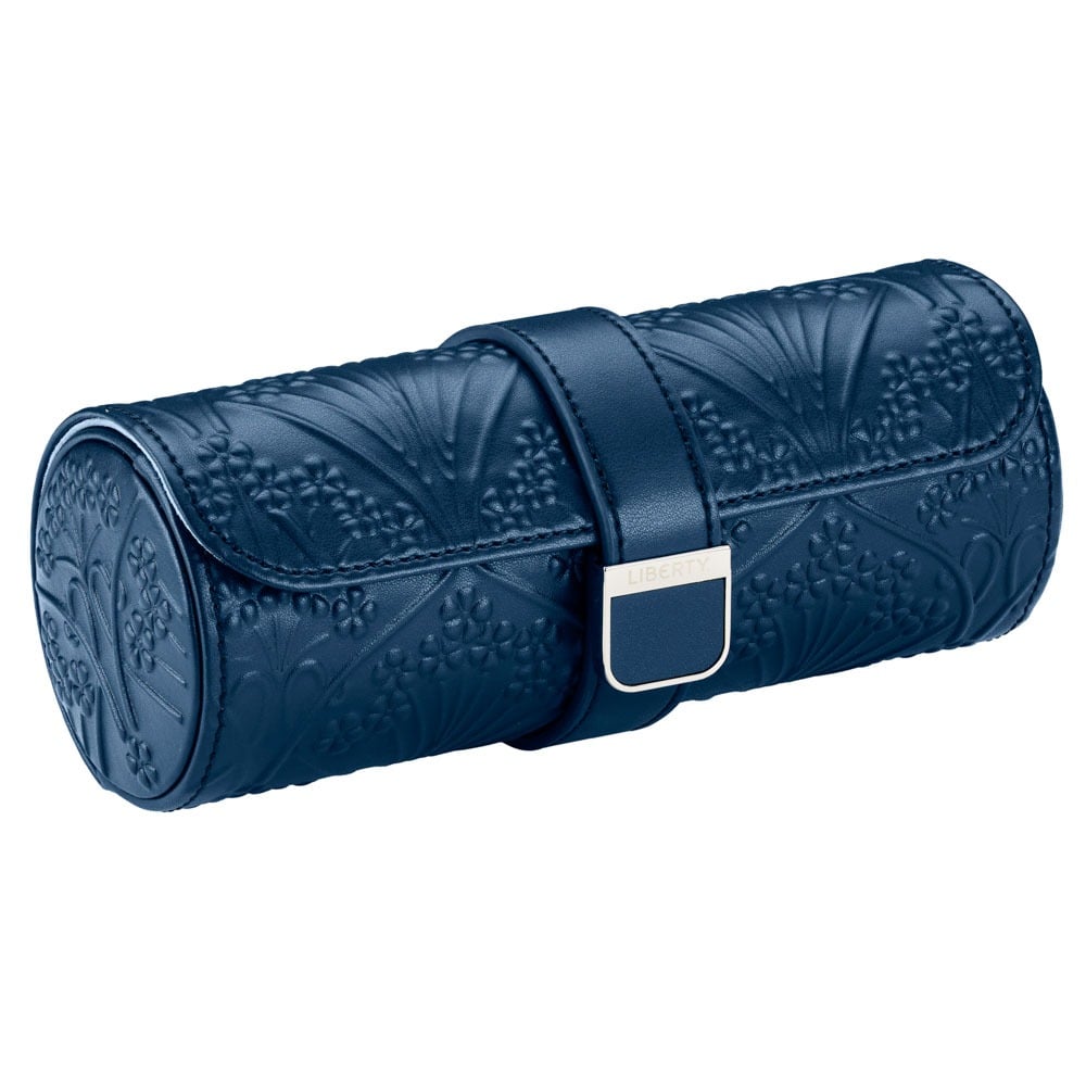 WOLF 1834 - WOLF X LIBERTY All Over Ianthe Triple Watch Roll - Navy