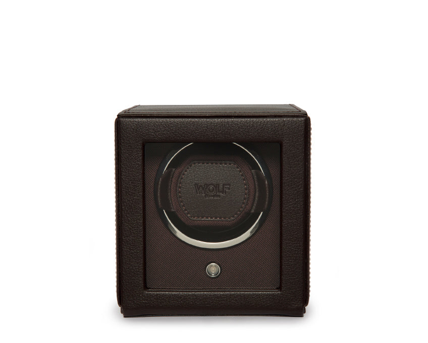 WOLF 1834 - Cub Single Watch Winder with Cover - Brown
