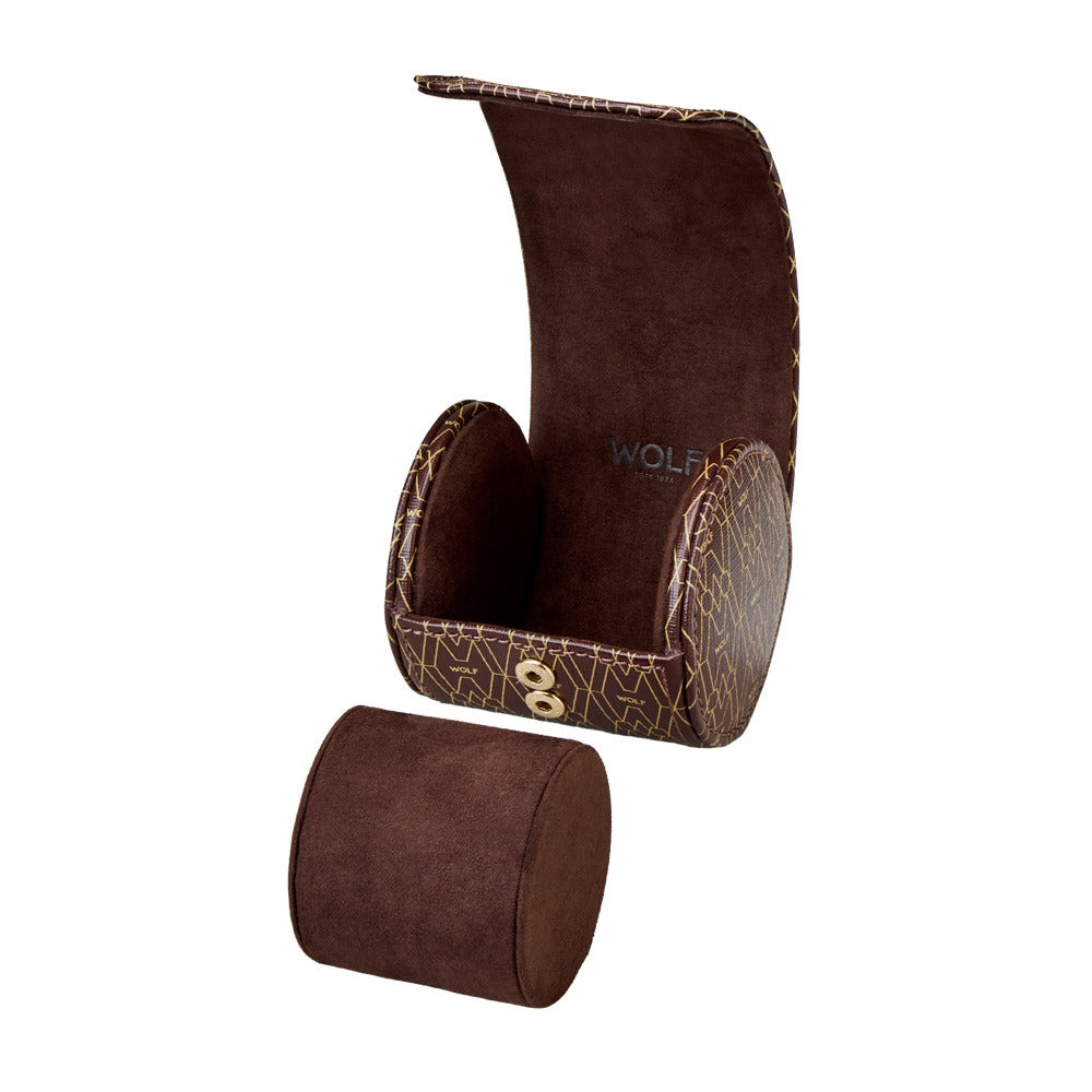 WOLF 1834 Signature Single Watch Roll - Brown - view 4