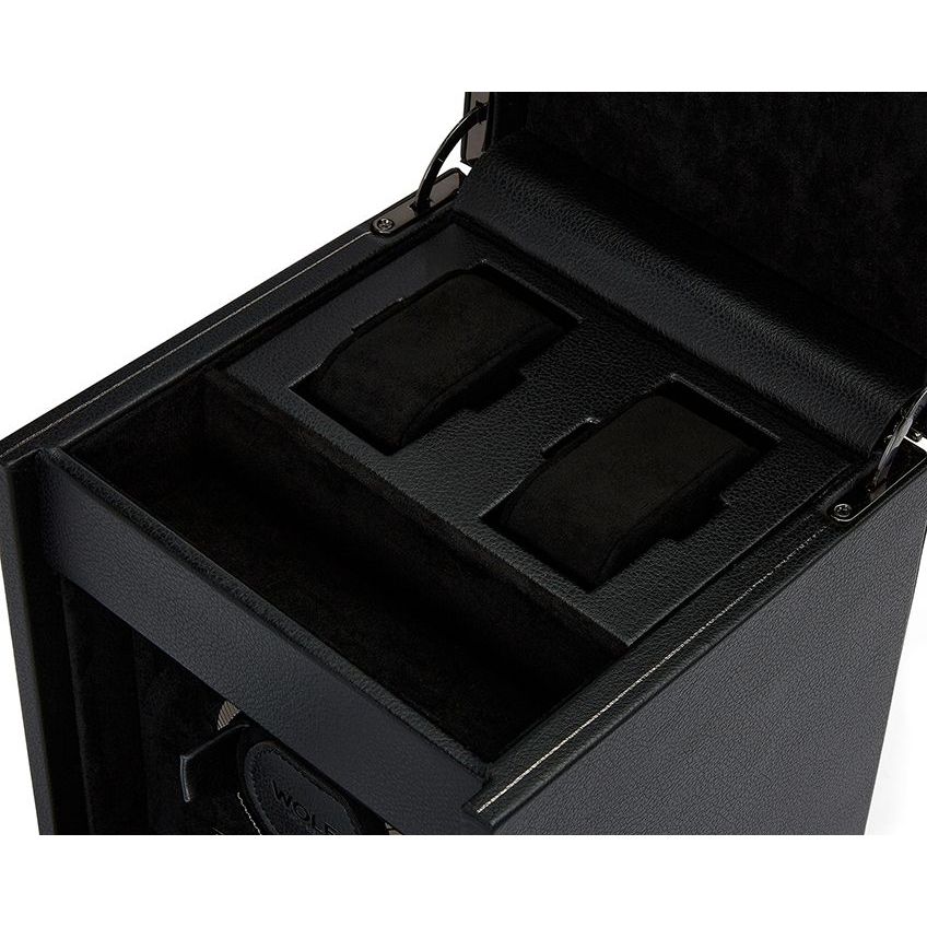 WOLF - British Racing Single Watch Winder With Storage, Black