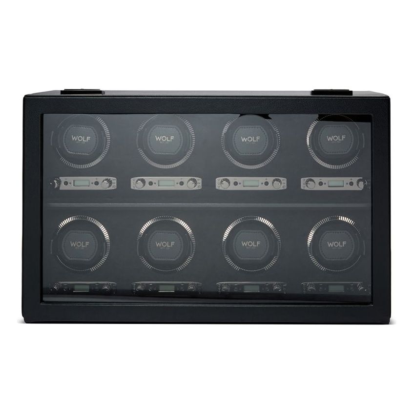 WOLF - British Racing 8 Piece Watch Winder, Black