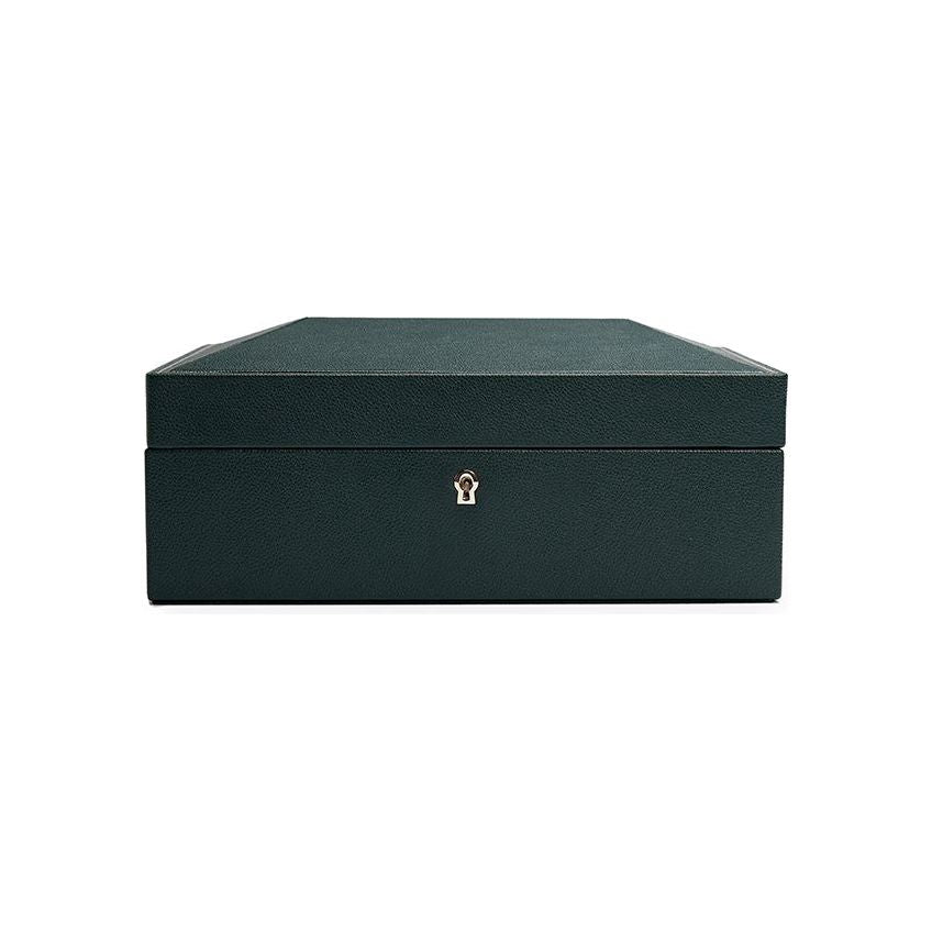 WOLF - British Racing 8 Piece Watch Box, Green