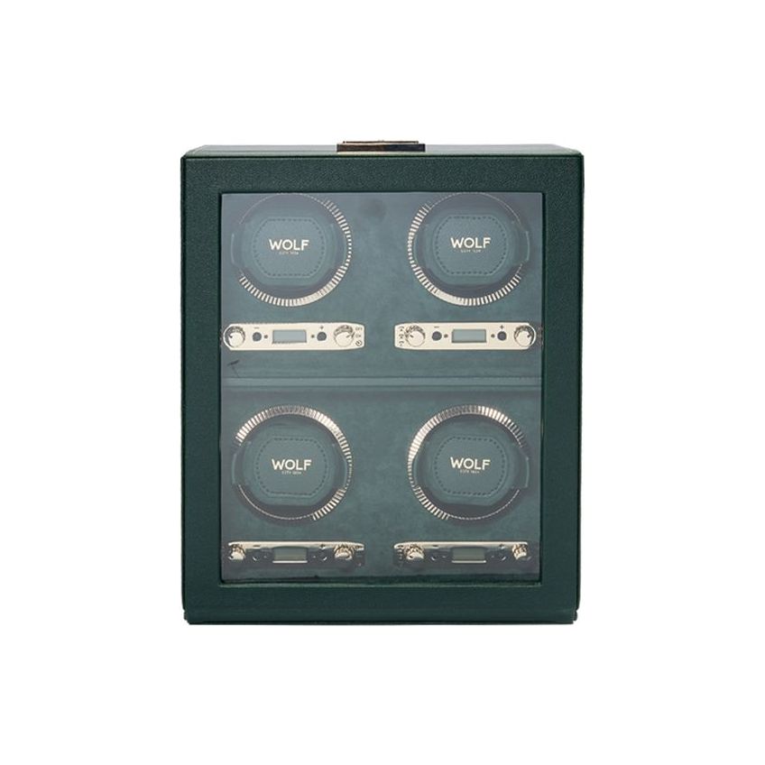 WOLF - British Racing 4 Piece Watch Winder, Green