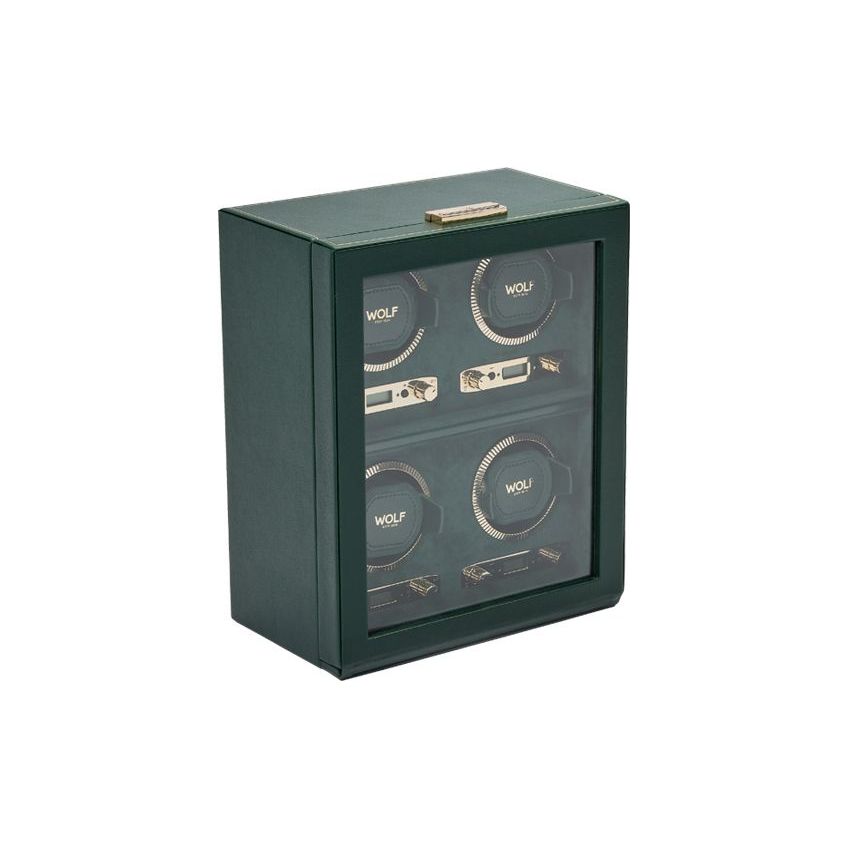 WOLF - British Racing 4 Piece Watch Winder, Green