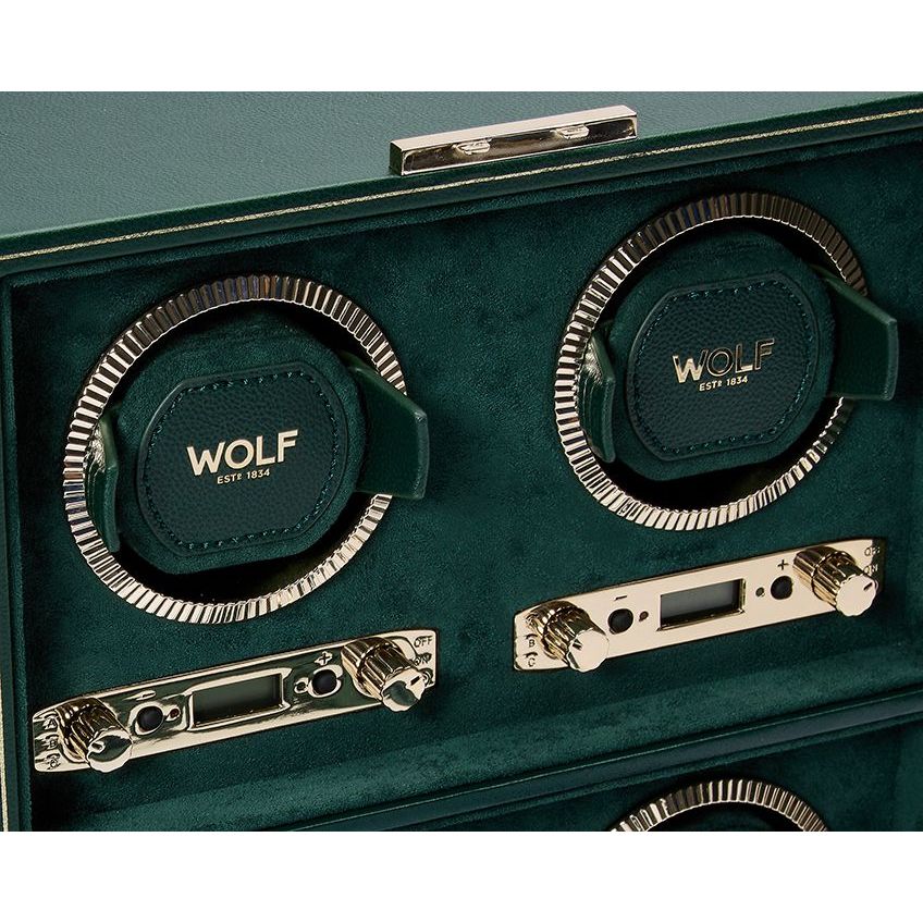 WOLF - British Racing 4 Piece Watch Winder, Green