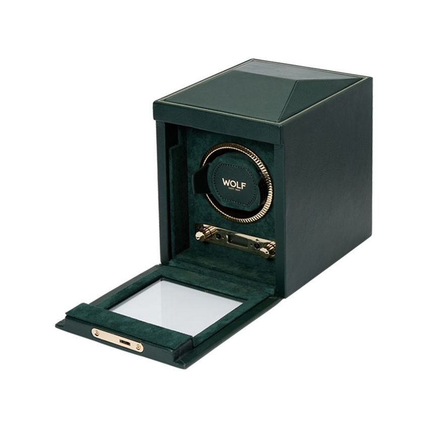 WOLF - British Racing Single Watch Winder, Green