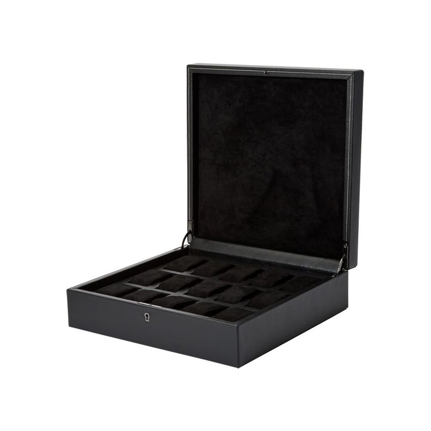 WOLF - British Racing 15 Piece Watch Box, Black