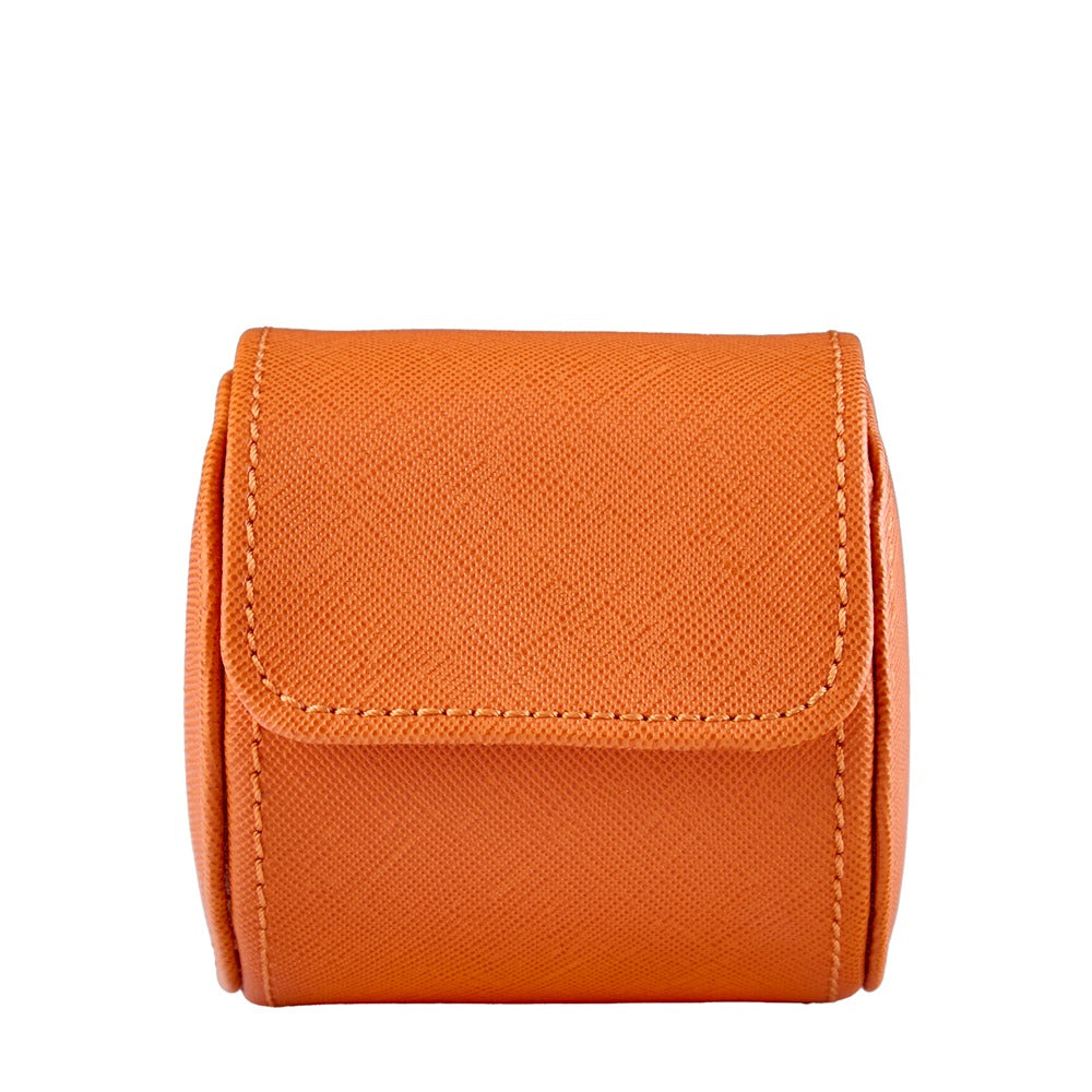 WOLF 1834 - Seltzer Single Watch Roll - Orange/Peach