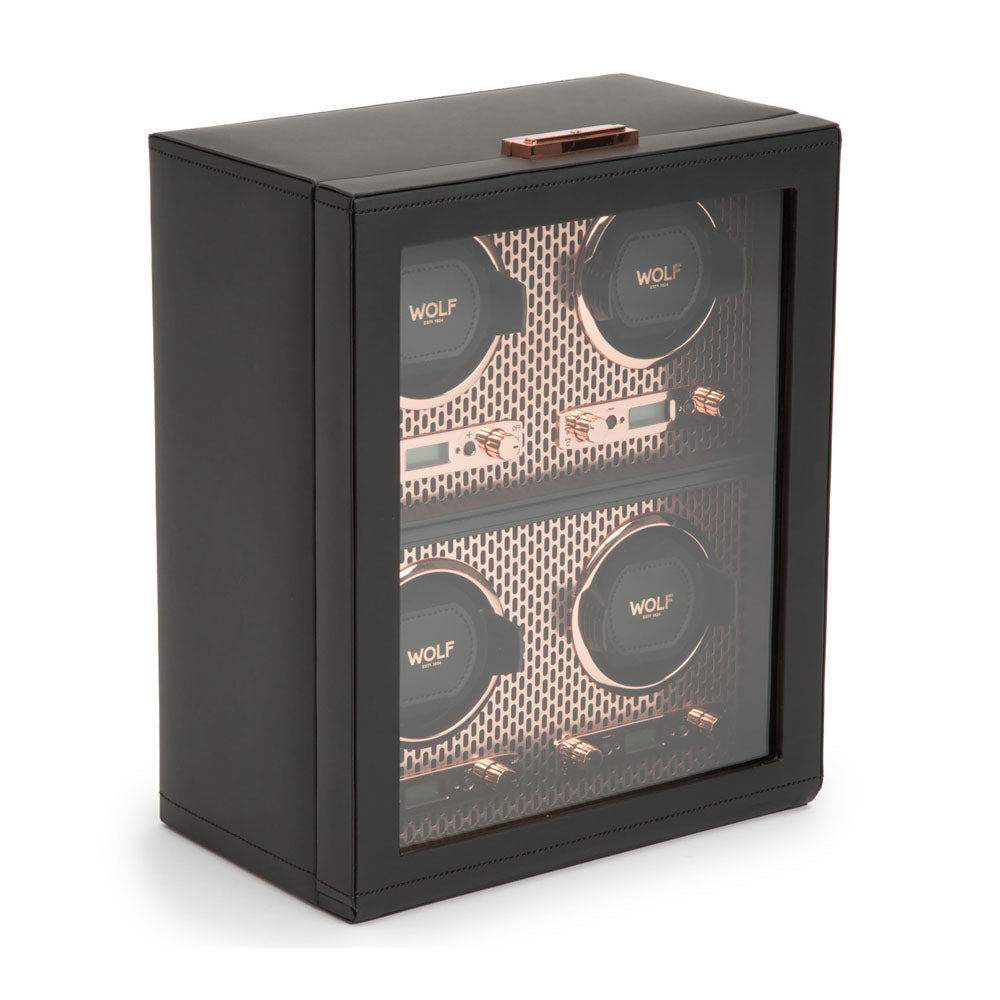WOLF 1834 Axis 4 Piece Watch Winder - Copper | Dupont Central Jewelry