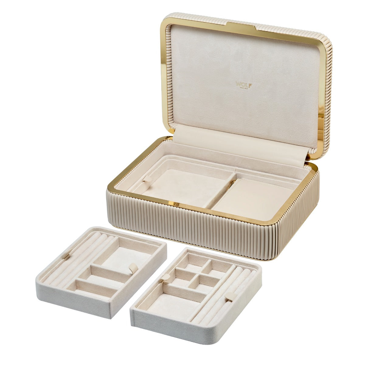 WOLF 1834 - Bella Medium Jewelry Box - Bone