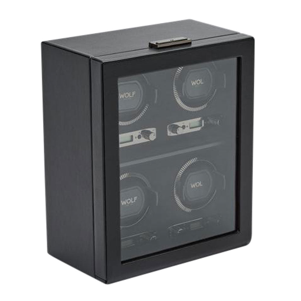 WOLF 1834 - British Racing 4 Piece Watch Winder - Black