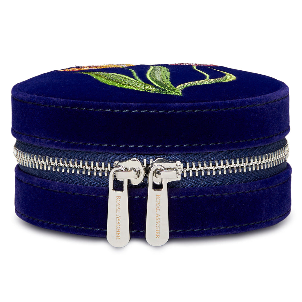 WOLF 1834 - Royal Asscher Round Jewelry Zip Case - Blue