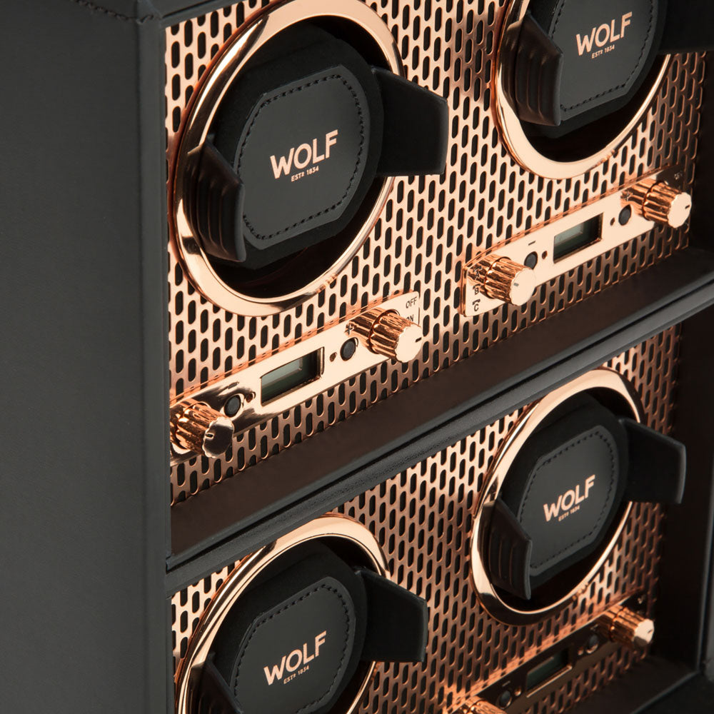 WOLF 1834 Axis 4 Piece Watch Winder - Copper | Dupont Central Jewelry