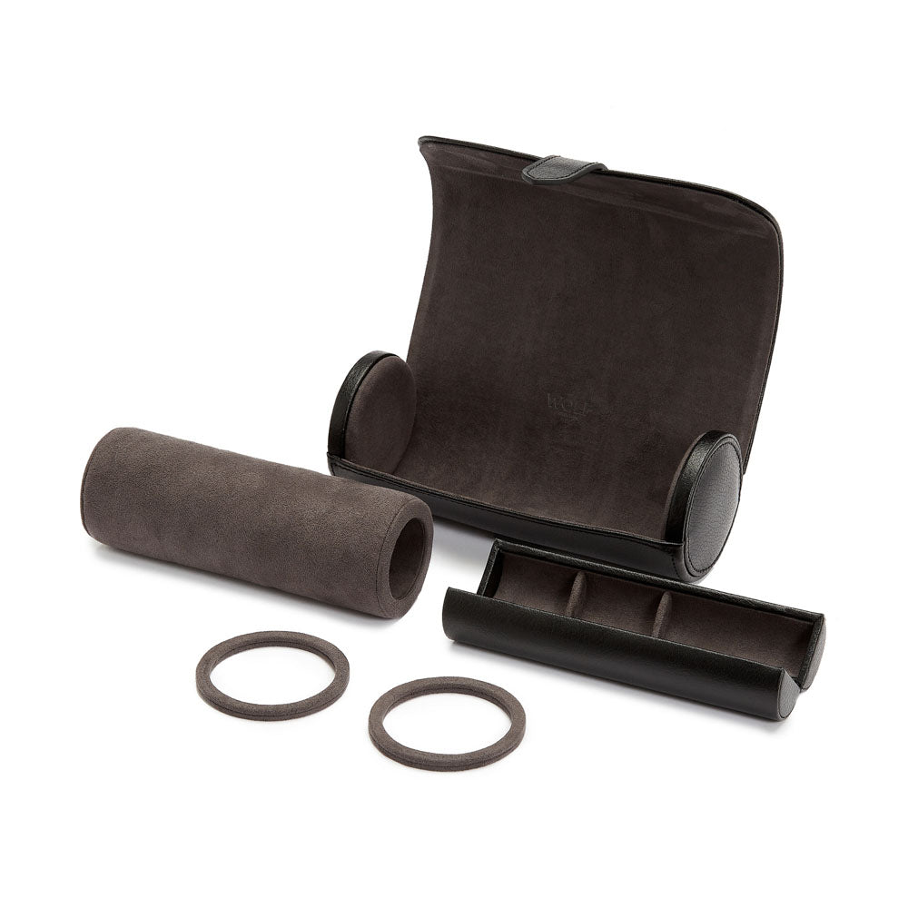 WOLF 1834 - Blake Watch Roll with Capsule - Black/Grey