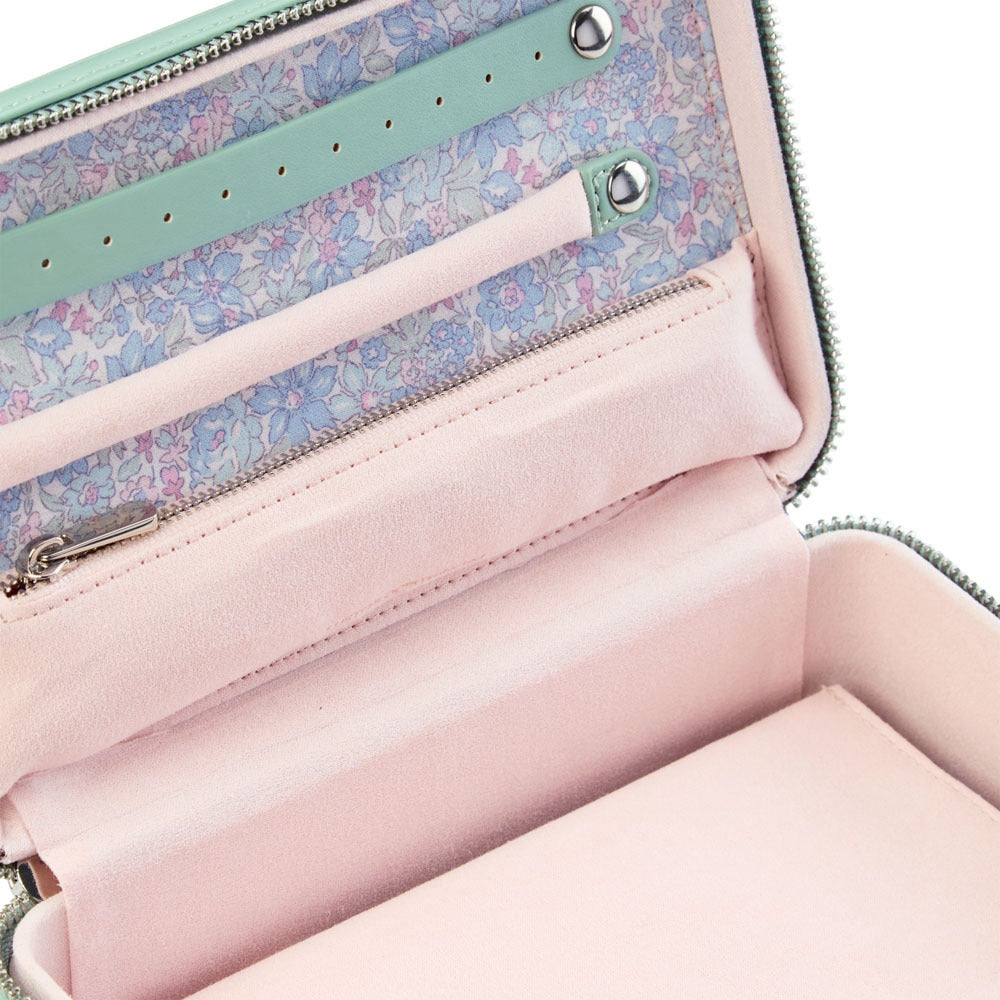 WOLF 1834 - WOLF X LIBERTY Julia Interior Print Medium Jewelry Zip Case - Sage Green