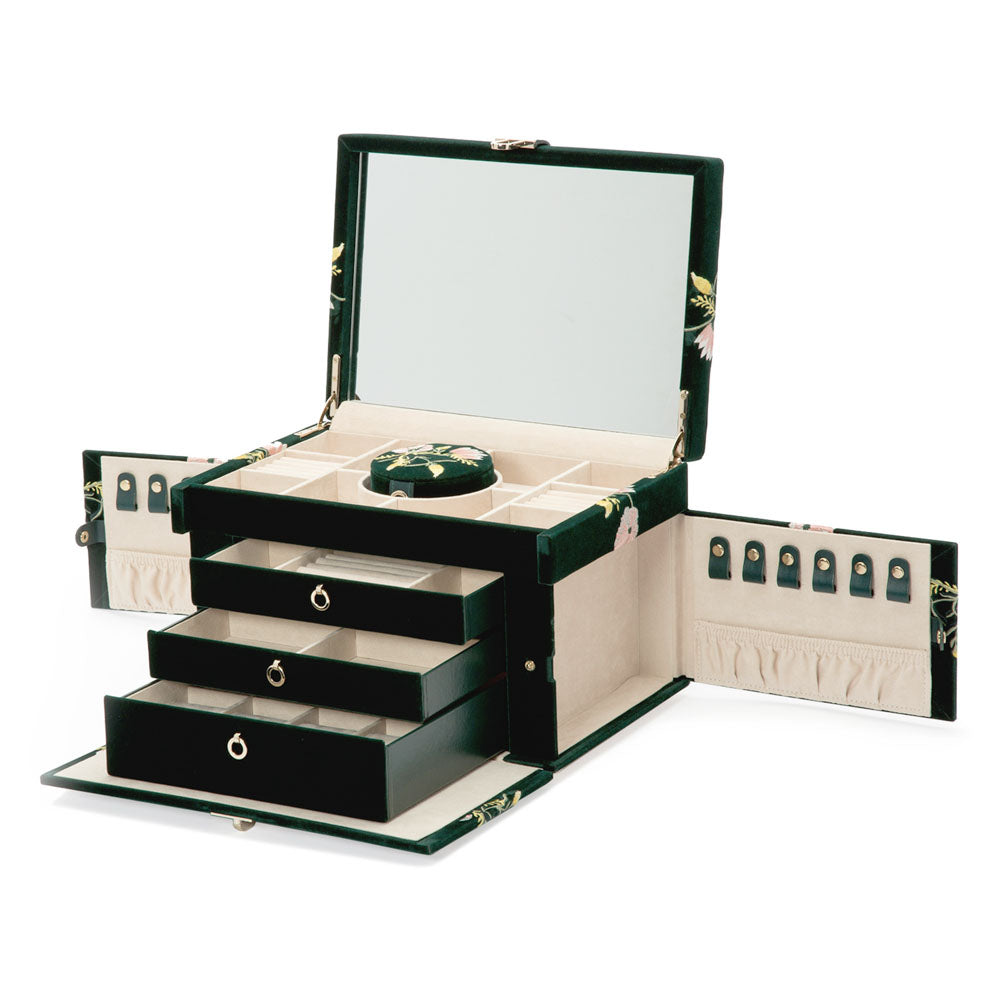WOLF 1834 - Zoe Large Jewelry Box - Forest Green