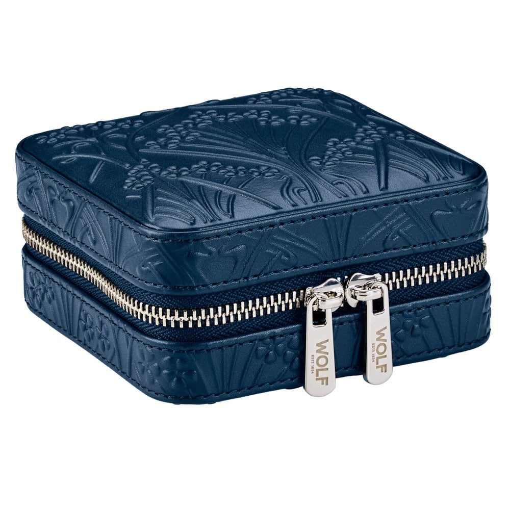 WOLF 1834 - WOLF X LIBERTY All Over Ianthe Small Travel Jewelry Zip Case - Navy