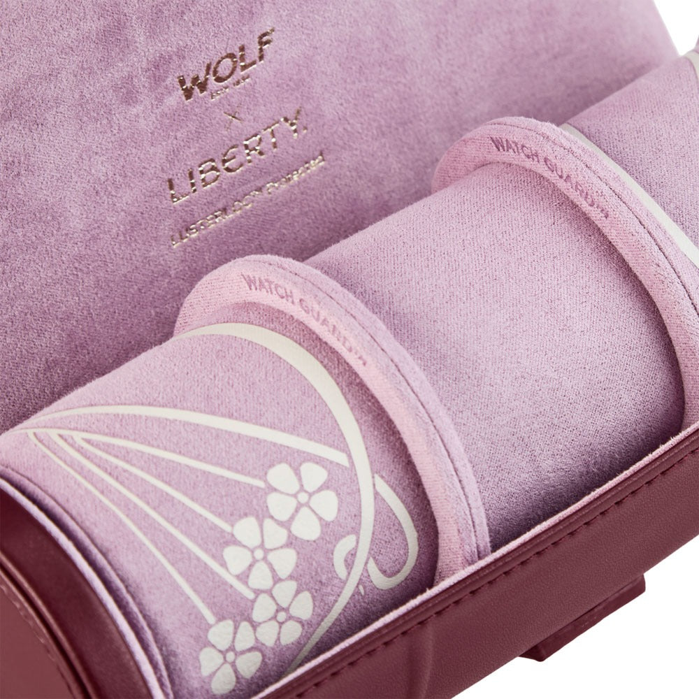 WOLF 1834 - WOLF X LIBERTY Ianthe Triple Watch Roll - Burgundy