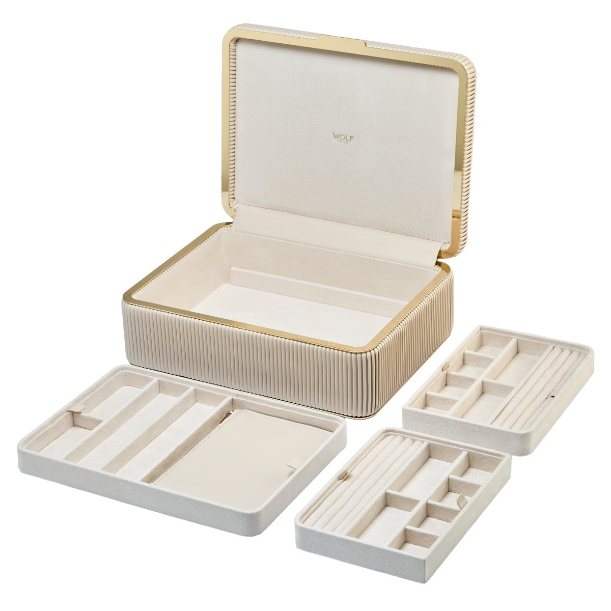 WOLF 1834 - Bella Large Jewelry Box - Bone